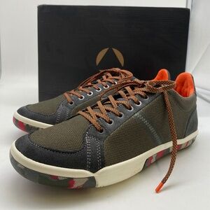 PLAE #553080-003 PROSPECT DRAGON SCALES OLIVE SUEDE SNEAKERS
